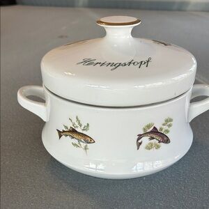 Vintage Bavaria Schumann Germany Heringstopf dish 1960 Fish